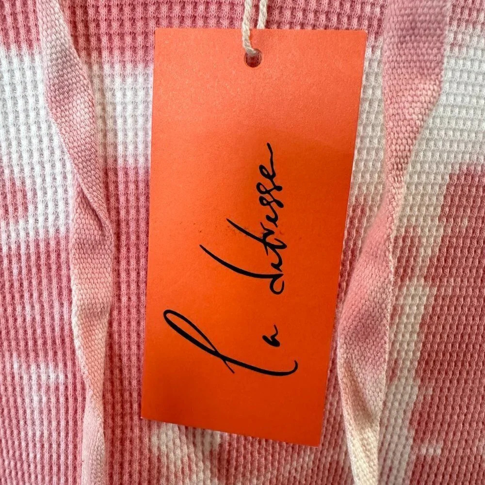 La Detresse Tie Dye Thermal Hoodie Top - NWT - Size XS - Made in Los Angeles - Picture 8 of 9